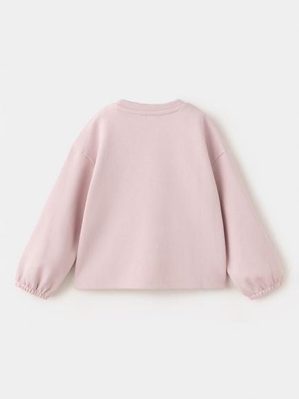 Mango Kids' Cotton Crew Neck Sweatshirt, Pink - view 2, Pink
