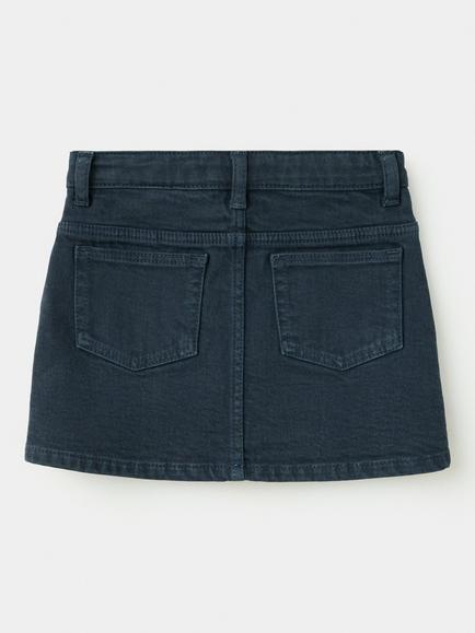 Mango Baby Panelled A-line Mini Skirt, Navy - view 2, Navy