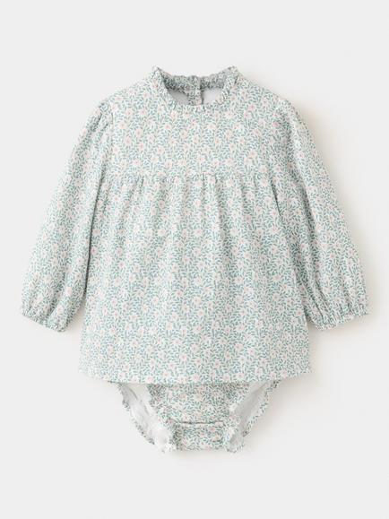 Mango Baby Mimi Floral Dress and Bloomer Set, Off White, Off White