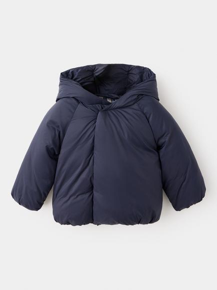 Mango Baby Hooded Puffer Jacket, Navy, Navy