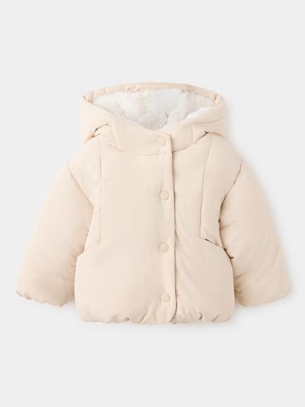 Mango Kids' Viena Puffer Jacket, Beige, Beige