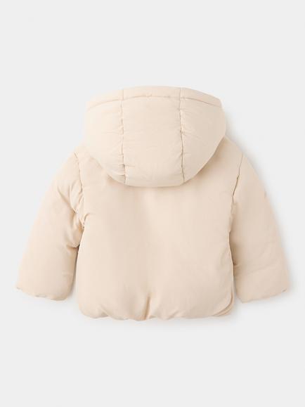 Mango Kids' Viena Puffer Jacket, Beige - view 2, Beige