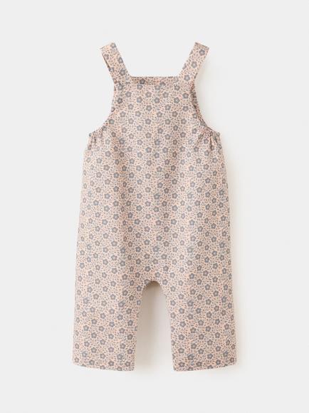 Mango Baby Floral Dungarees, Pink - view 2, Pink