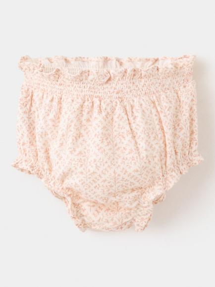 Mango Baby Floral Print Bloomer Shorts, Off White, Off White