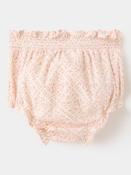 Mango Baby Floral Print Bloomer Shorts, Off White - view 2, Off White