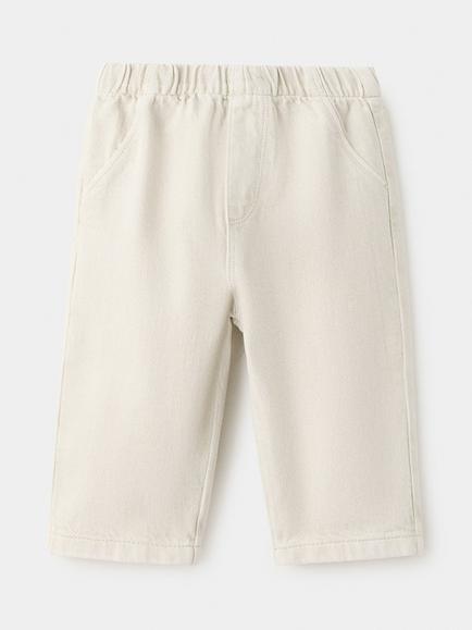 Mango Baby Straight Leg Trousers, Raw, Raw