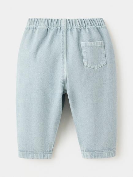 Mango Baby Denim Joggers, Blue - view 2, Blue