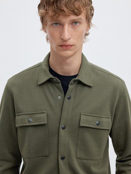 Selected Jackie Cotton Blend Sweatshirt, Forrest Night - view 2, Forrest Night