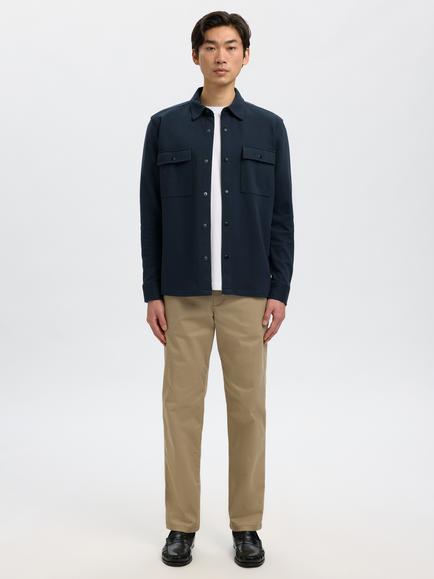 Selected Jackie Cotton Rich Shirt, Navy Blazer - view 2, Navy Blazer