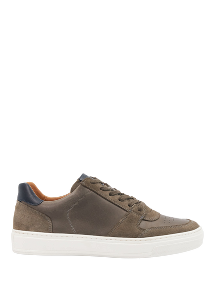 Dune London Tawly Leather Trainers, Grey, Grey