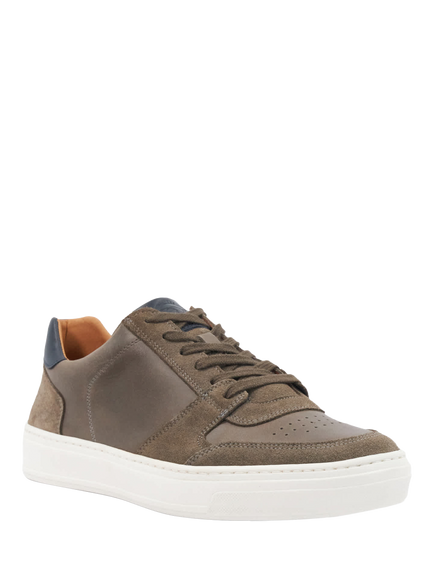 Dune London Tawly Leather Trainers, Grey - view 2, Grey