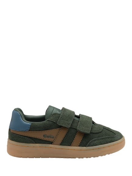 Gola Kids' Viper Strap Trainers, Khaki/Tobacco, Khaki/Tobacco