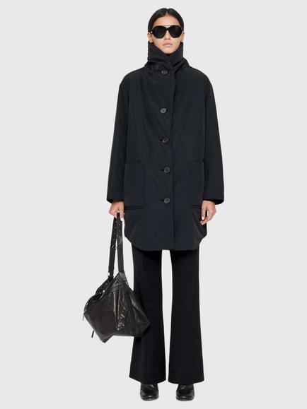 AllSaints Darcie Longline Puffer Jacket, Black, Black