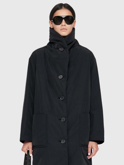 AllSaints Darcie Longline Puffer Jacket, Black - view 2, Black
