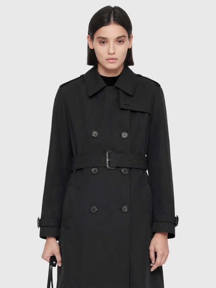 AllSaints Leonard Trench Coat, Black - view 2, Black