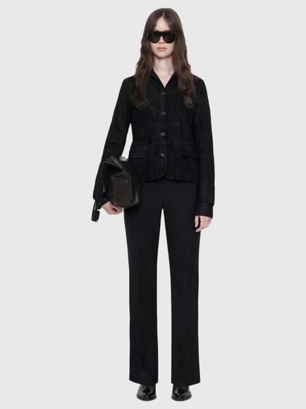 AllSaints Surveya Suede Blazer, Black - view 2, Black