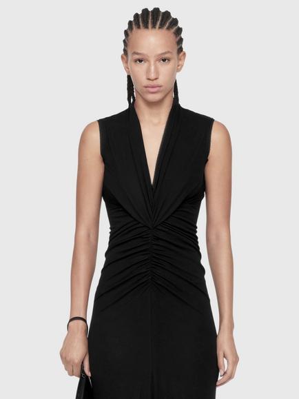 AllSaints Dariya Dress Ruched Bodycon Dress, Black