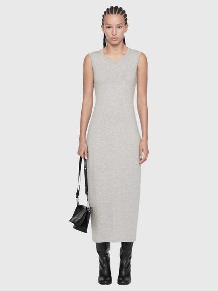 AllSaints Ilia Sleeveless Midi Dress, Grey Marl