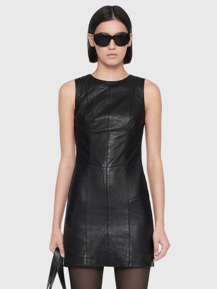 AllSaints Vee A-Line Knee Length Dress, Black, Black
