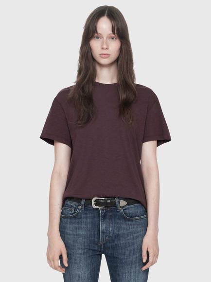AllSaints Addi Relaxed Fit T-Shirt, Aubergine Red