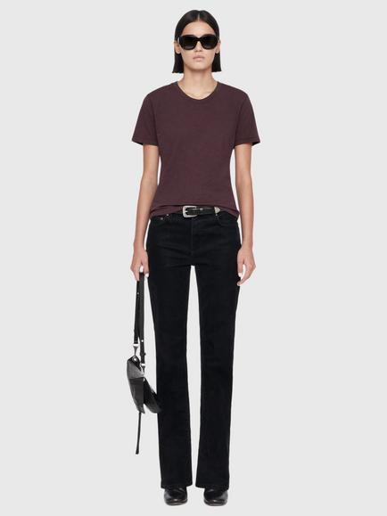 AllSaints Hela Slim Fit T-Shirt - view 2, Aubergine Red
