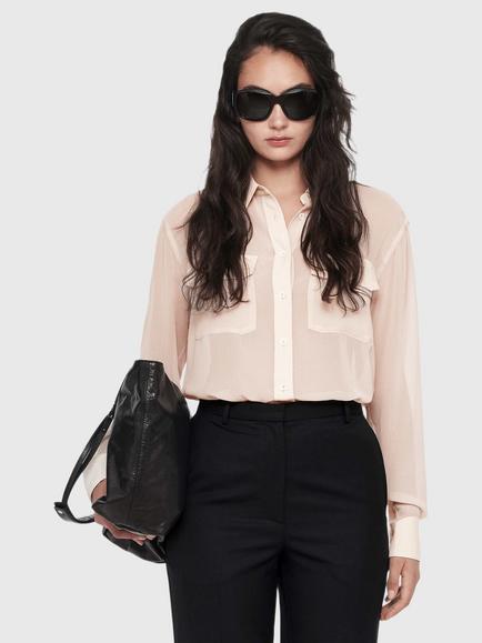AllSaints Maven Relaxed Fit Shirt, Beige