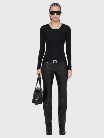 AllSaints Teresa Crew Neck T-Shirt - view 2, Jet Black