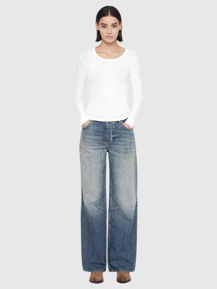 AllSaints Teresa Crew Neck T-Shirt, Optic White - view 2, Optic White
