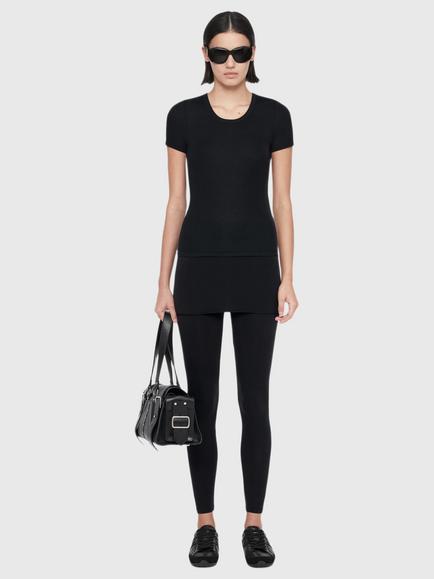 AllSaints Teresa Crew Neck T-Shirt, Jet Black - view 2, Jet Black