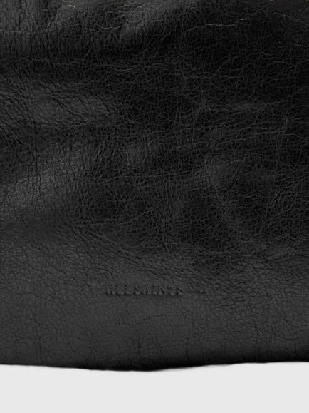 AllSaints Lutece Leather Duffle Bag, Black - view 2, Black
