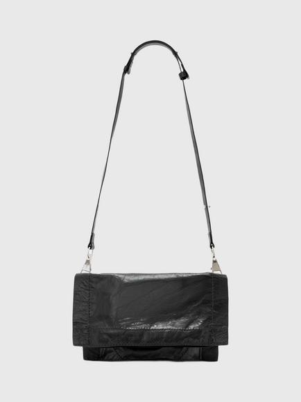 AllSaints Lutece Leather Small Cross Body Bag, Black
