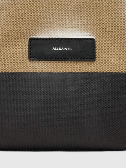 AllSaints Siloh Cotton Canvas Tote Bag, Sand - view 2, Sand