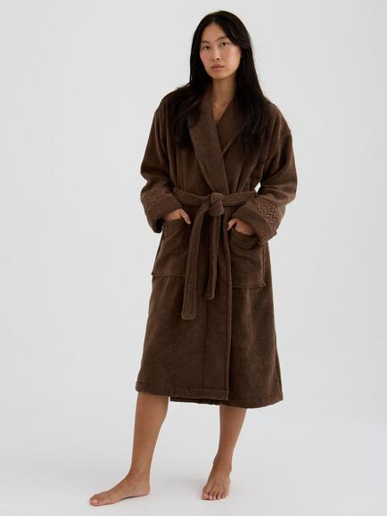 Pretty You London Bamboo Towelling Robe, Mocha