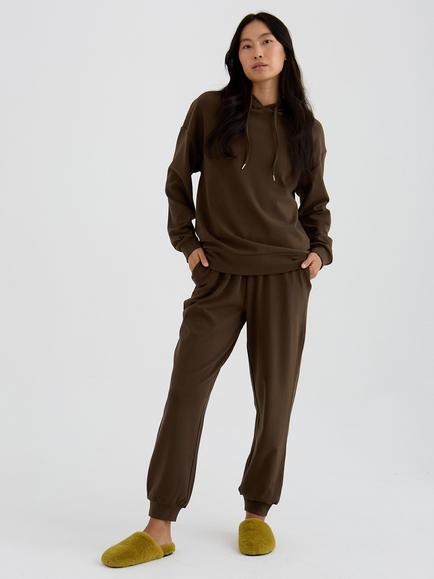 Pretty You London Bamboo Fleece Lined Joggers, Slate, Slate