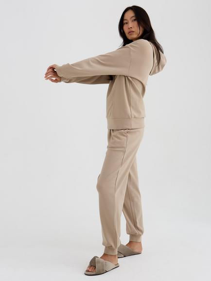Pretty You London Fleece Lined Bamboo Blend Joggers, Silver Mink - view 2, Silver Mink