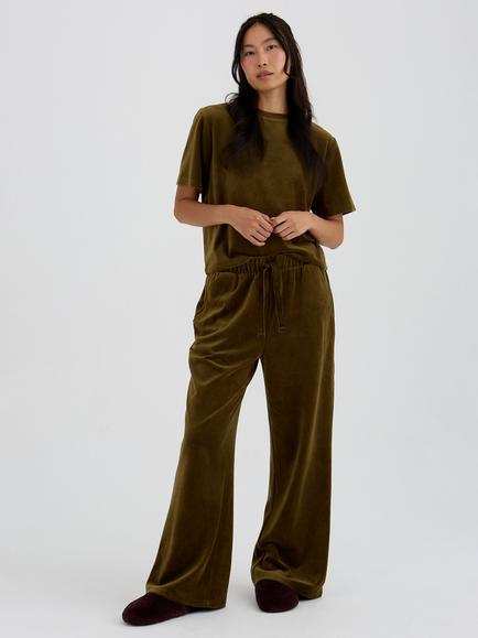 Pretty You London Linen Colette Trousers, Olive, Olive