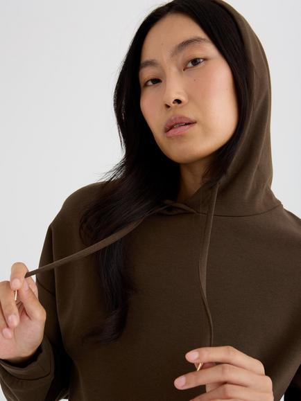 Pretty You London Bamboo Blend Hooded Lounge Top, Slate - view 2, Slate