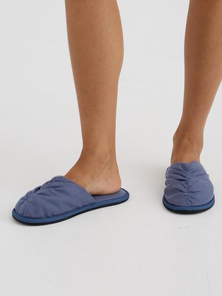 Pretty You London Fabric Slippers - view 2, Folkestone Grey