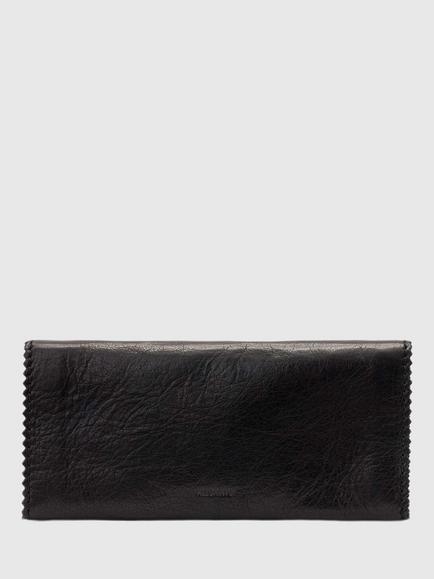 AllSaints Siloh Leather Continental Purse, Black