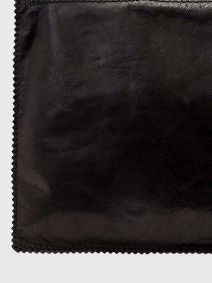 AllSaints Siloh Leather Large Pouch - view 2, Black