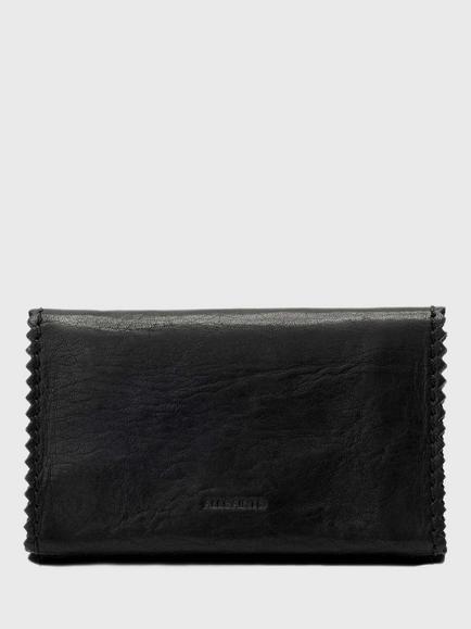 AllSaints Siloh Leather Wallet, Black, Black