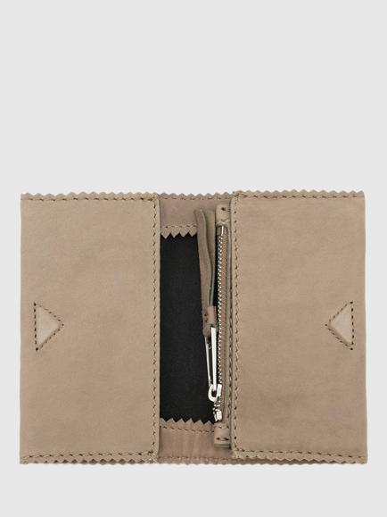 AllSaints Siloh Leather Wallet, Grey Mid - view 2, Grey Mid