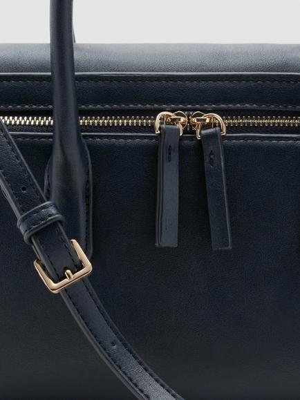 Mango Zip Top Grab Bag, Navy - view 2, Navy
