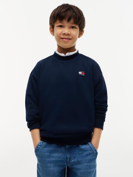 Tommy Hilfiger Kids' Heritage Crew Neck Sweatshirt, Dark Night Navy