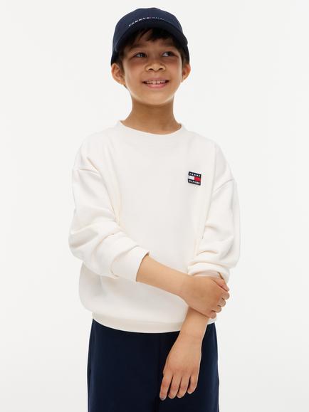 Tommy Hilfiger Kids' Heritage Crew Neck Sweatshirt, Ancient White