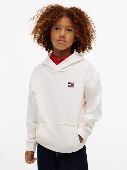Tommy Hilfiger Kids' Pure Cotton Heritage Hoodie, Ancient White