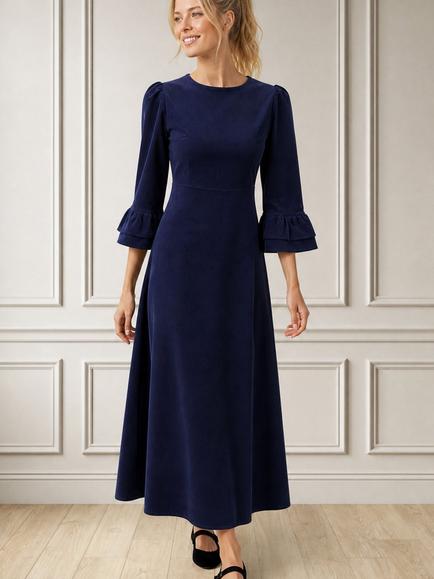 Aspiga Elizabeth Stretch Corduroy Dress, Atlantic Blue