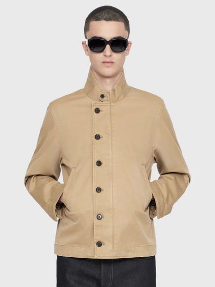 AllSaints Enfield Cotton Rich Shacket, Brown Mid, Brown Mid