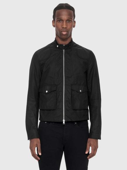 AllSaints Kirk Cotton Bomber Jacket, Washed Black, Washed Black