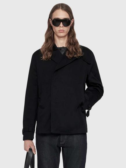 AllSaints Milford Cotton Twill Jacket, Nearly Black, Nearly Black